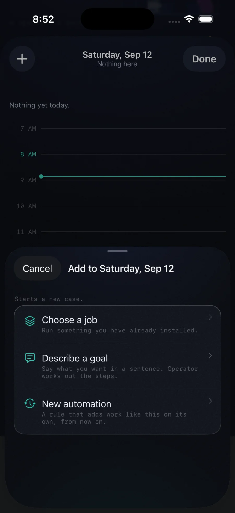 Calendar and scheduling on iPhone